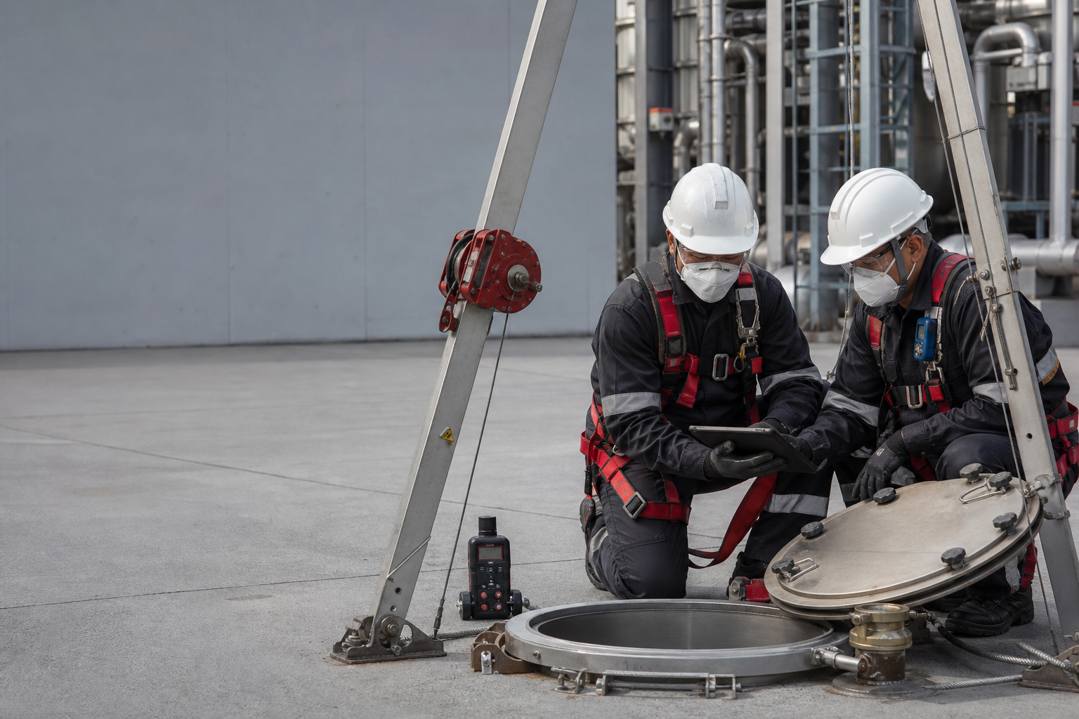Levantamento técnico para inventário de espaços confinados em área industrial