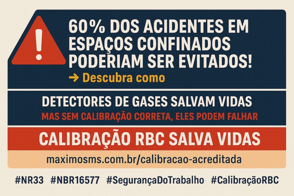 Espaços confinados - Calibração RBC de Detectores de Gases: Segurança, Norma e Confiabilidade