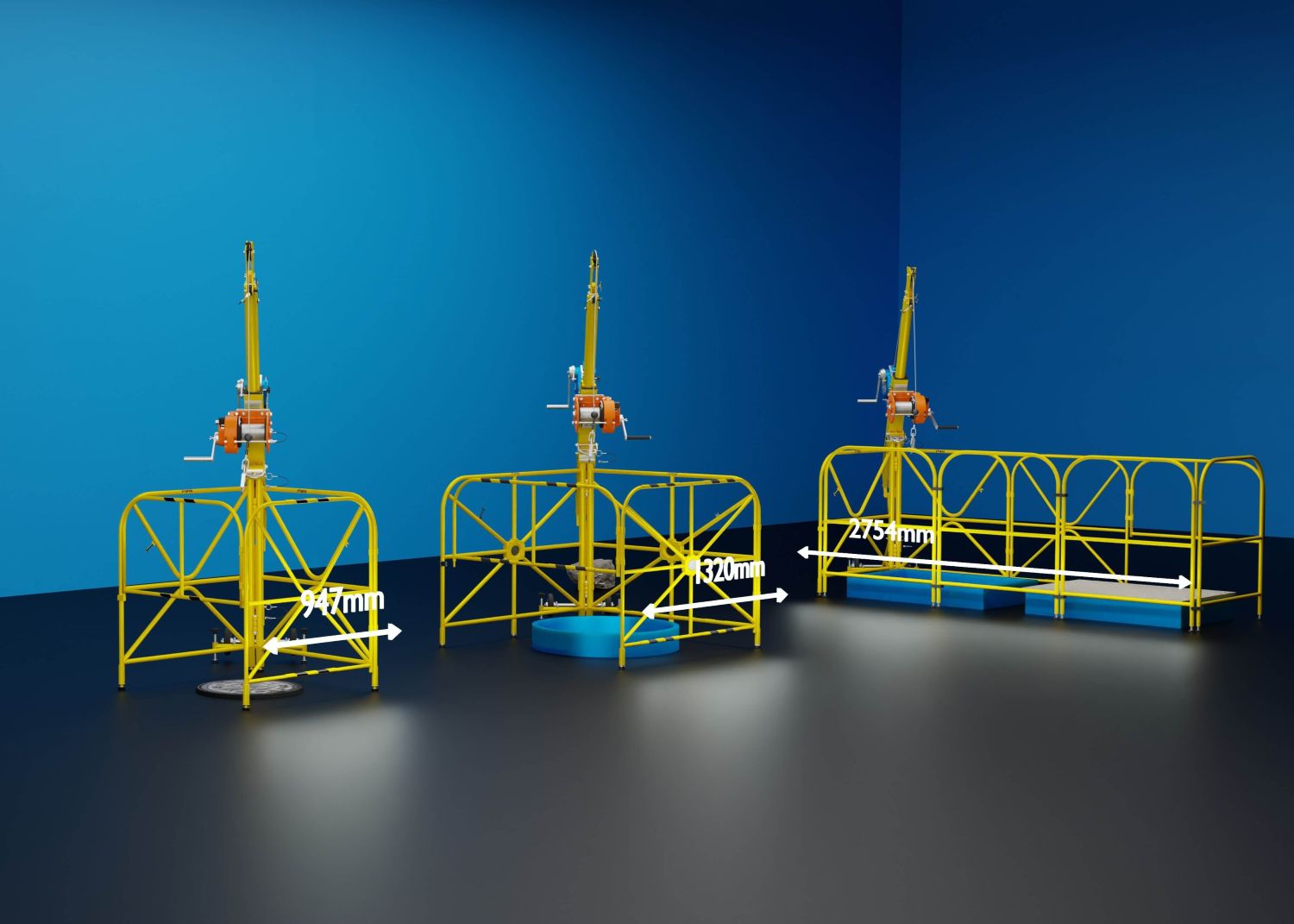 XTIRPA IN-8002 - Guarda-Corpo Autoportante com Braço Davit - imagem principal